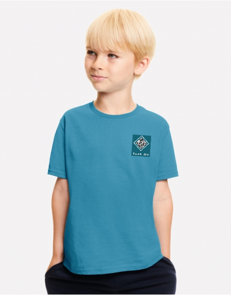 Camiseta infantil con codigo QR y mensaje oculto